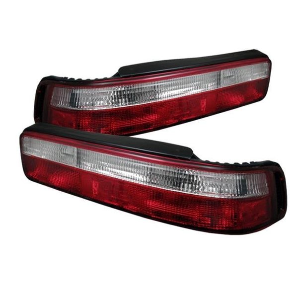 Spyder Spyder 5000187 Euro Style Tail Lights ALT-YD-AI90-RC for 1990-1993 Acura Integra 2 Door; Red & Clear 5000187